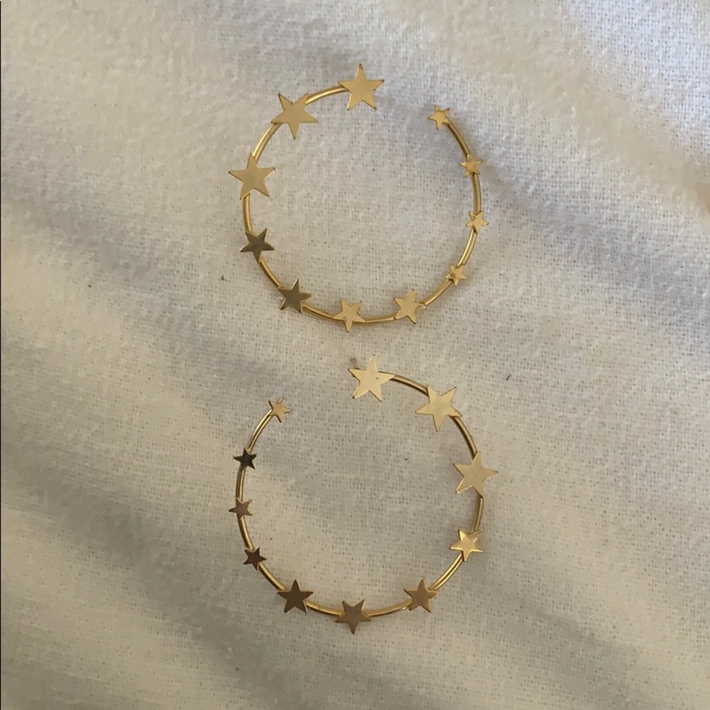Star hoop earrings